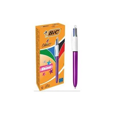 Bic, Stylo, Stylo Shine Argent Blanc Rose (12 pièces) (12x) Bic, Stylo, Stylo Shine Argent Blanc Rose (12 pièces) (12x)