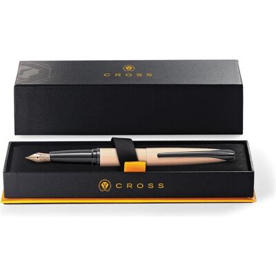 Cross, Stylo, Fountain Pen ATX Or rose avec motif diamant gravé, Fine Nib (1x) Cross, Stylo, Fountain Pen ATX Or rose avec motif diamant gravé, Fine Nib (1x)