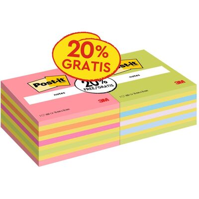 Post-it, Notes adhésives, Cubes de notes adhésives néon /neon /pack (76 x 76 mm) Post-it, Notes adhésives, Cubes de notes adhésives néon /neon /pack (76 x 76 mm)