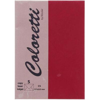 Magni, Enveloppes, 220711572 - Coloretti enveloppes, 80 g/m², DIN C5, rosso, 5 pièces (C5, 5x) Magni, Enveloppes, 220711572 - Coloretti enveloppes, 80 g/m², DIN C5, rosso, 5 pièces (C5, 5x)