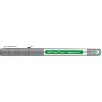 Faber-Castell, Stylo, Roller Free Ink gris 0,7 mm, Couleur de l'encre : vert, 1 pc. (1x) Faber-Castell, Stylo, Roller Free Ink gris 0,7 mm, Couleur de l'encre : vert, 1 pc. (1x)