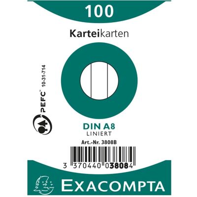 Exacompta, Fiche, Fiches (A8, 100x, 205 g/m²) Exacompta, Fiche, Fiches (A8, 100x, 205 g/m²)
