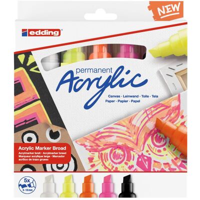 Edding, Marqueur, Marqueur acrylique 5000 (5x) Edding, Marqueur, Marqueur acrylique 5000 (5x)