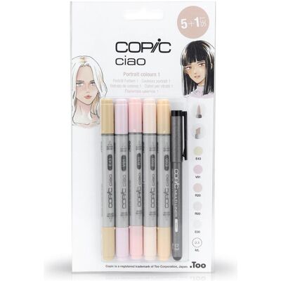 Copic, Marqueur, Les couleurs de la peau (6x) Copic, Marqueur, Les couleurs de la peau (6x)