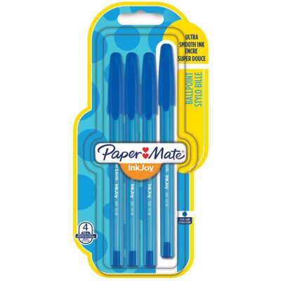Paper Mate, Stylo, Stylo à bille InkJoy 100 Capuchon M (4x) Paper Mate, Stylo, Stylo à bille InkJoy 100 Capuchon M (4x)