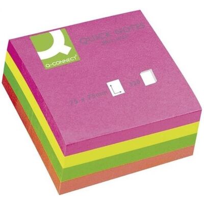 Q-Connect, Notes adhésives, Papillons adhésifs Quick Notes, 75x75mm, multicolore, 320 feuilles (75 x 75 mm) Q-Connect, Notes adhésives, Papillons adhésifs Quick Notes, 75x75mm, multicolore, 320 feuilles (75 x 75 mm)