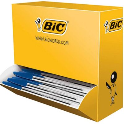 Bic, Stylo, Stylo à bille jetable Cristal 0,4mm blue cap model document proof 100 pcs./pack. (100x) Bic, Stylo, Stylo à bille jetable Cristal 0,4mm blue cap model document proof 100 pcs./pack. (100x)
