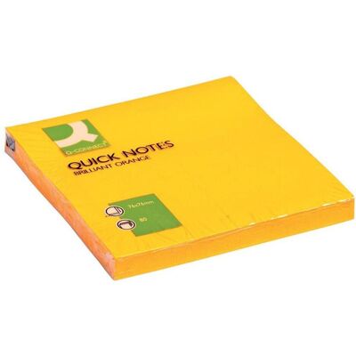 Q-Connect, Notes adhésives, Notes repositionnables Quick Notes fluo (76 x 76 mm) Q-Connect, Notes adhésives, Notes repositionnables Quick Notes fluo (76 x 76 mm)