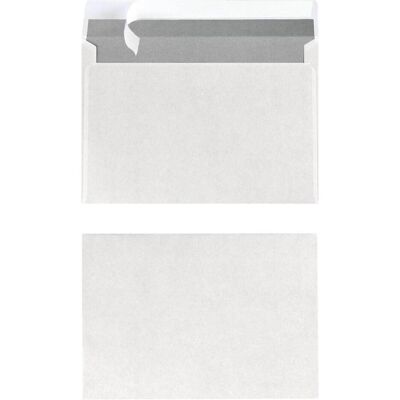 Herlitz, Enveloppes, Enveloppe, DIN C6, sans fenêtre, blanche autocollante, 75 g, sans bois, impression intérieure grise (C6, 100x) Herlitz, Enveloppes, Enveloppe, DIN C6, sans fenêtre, blanche autocollante, 75 g, sans bois, impression intérieure grise (C6, 100x)