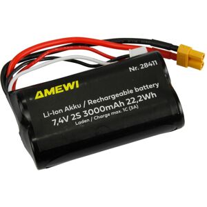 Amewi Li-Ion Akku 2S 7,4V 3000mAh XT30 (3000 mAh, 7.40 V) Amewi Li-Ion Akku 2S 7,4V 3000mAh XT30 (3000 mAh, 7.40 V)