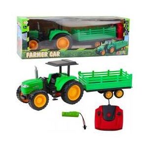 Lean Toys Leantoys Traktor mit Anhänger RC grün Lean Toys Leantoys Traktor mit Anhänger RC grün