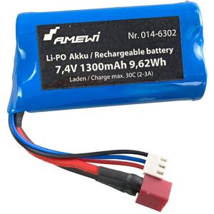Amewi 6051 Batterie Li-Ion 7.4V 1300mAh (1300 mAh, 7.40 V) Amewi 6051 Batterie Li-Ion 7.4V 1300mAh (1300 mAh, 7.40 V)