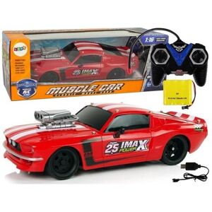 Lean Toys Lean Cars R/C Voiture de sport 1:16 Rouge Blanc Rayures Pilote Lean Toys Lean Cars R/C Voiture de sport 1:16 Rouge Blanc Rayures Pilote