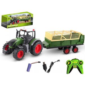 MADE Ferngesteuerter Traktor mit Anhänger, USB-Ladung MADE Ferngesteuerter Traktor mit Anhänger, USB-Ladung
