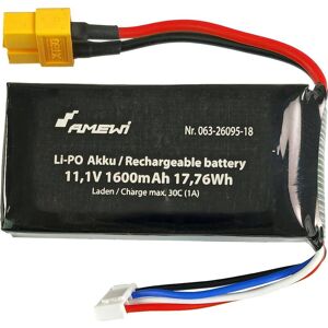 Amewi Batterie LiPo 3S 11,1V 1600mAh XT60 (1600 mAh, 11.10 V) Amewi Batterie LiPo 3S 11,1V 1600mAh XT60 (1600 mAh, 11.10 V)