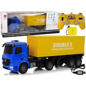 Lean Toys Grand camion R/C Mercedes Arocs bleu 1:20 Conteneur 58 cm de long Lean Toys Grand camion R/C Mercedes Arocs bleu 1:20 Conteneur 58 cm de long