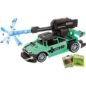 Maksik Ein Auto mit einem Werfer, der eine R/C-Mischung abfeuert Maksik Ein Auto mit einem Werfer, der eine R/C-Mischung abfeuert