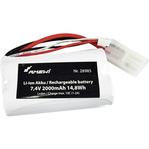 Amewi Batterie Li-Ion 2S 7,4V 2000mAh prise Tamiya (2000 mAh, 7.40 V) Amewi Batterie Li-Ion 2S 7,4V 2000mAh prise Tamiya (2000 mAh, 7.40 V)