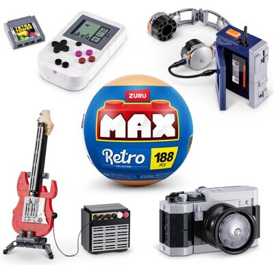 Zuru BRIQUES MAX RETRO S2ASS6 PRE15, Gaming rétro, Bleu Zuru BRIQUES MAX RETRO S2ASS6 PRE15, Gaming rétro, Bleu