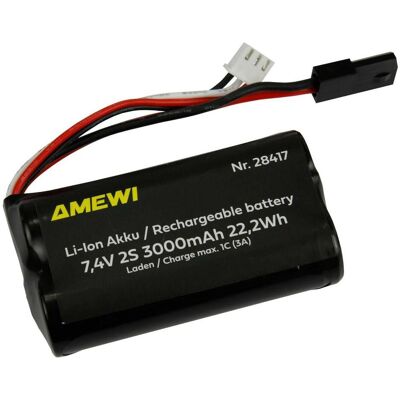 Amewi Li-Ion Akku 2S 7,4V 3000mAh 5600mAh Stecker (3000 mAh, 7.40 V) Amewi Li-Ion Akku 2S 7,4V 3000mAh 5600mAh Stecker (3000 mAh, 7.40 V)