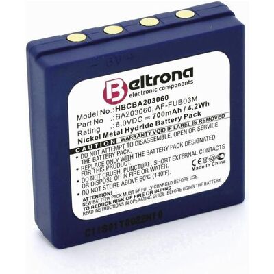 Pile pour télécommande de grue - 6 V 700 mAh Beltrona Pile pour télécommande de grue - 6 V 700 mAh Beltrona