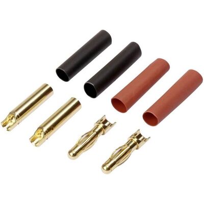 Reely RE-6534192 Connecteur de batterie 4 mm doré 40 paires Reely RE-6534192 Connecteur de batterie 4 mm doré 40 paires