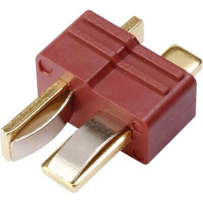 Connecteur mâle pour batterie Reely - système en T, doré - 20 pcs. Connecteur mâle pour batterie Reely - système en T, doré - 20 pcs.