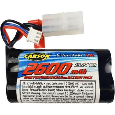 Carson 7,4V/2600mAh LiIon Akku FE-Line XHP/TAM (2600 mAh, 7.40 V) Carson 7,4V/2600mAh LiIon Akku FE-Line XHP/TAM (2600 mAh, 7.40 V)