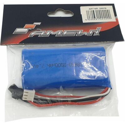Amewi Batterie LiIon 7,4V 2000mAh HBX mâle (2000 mAh, 7.40 V) Amewi Batterie LiIon 7,4V 2000mAh HBX mâle (2000 mAh, 7.40 V)