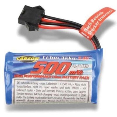 Carson 7,4V/500mAh Lilon Cage Fighter JST-4 (500 mAh, 7.40 V) Carson 7,4V/500mAh Lilon Cage Fighter JST-4 (500 mAh, 7.40 V)