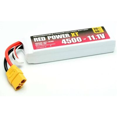 Red Power RD XT 4500 S3 - Akku-Pack Li-Polymer - Akku - 4.500 mAh (4500 mAh, 11.10 V) Red Power RD XT 4500 S3 - Akku-Pack Li-Polymer - Akku - 4.500 mAh (4500 mAh, 11.10 V)