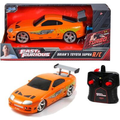 Simba Fast & Furious RC Brian's Toyota in scala 1:24, due canali, frequenza 2,4 GHz, funzione turbo Simba Fast & Furious RC Brian's Toyota in scala 1:24, due canali, frequenza 2,4 GHz, funzione turbo