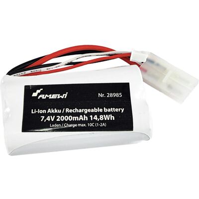 Amewi Batterie Li-Ion 2S 7,4V 2000mAh prise Tamiya (2000 mAh, 7.40 V) Amewi Batterie Li-Ion 2S 7,4V 2000mAh prise Tamiya (2000 mAh, 7.40 V)
