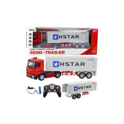 Lean Toys Ferngesteuerter RC Container Truck 6CH 270° Wendewinkel Lean Toys Ferngesteuerter RC Container Truck 6CH 270° Wendewinkel
