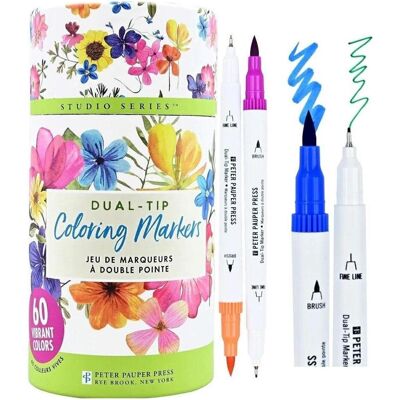 Teka, Marqueur, Doppelseitige Dual-Tip-Marker, 60 Farben (60x) Teka, Marqueur, Doppelseitige Dual-Tip-Marker, 60 Farben (60x)