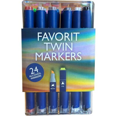 Legind, Marqueur, Round dual markers 24 pcs (24x) Legind, Marqueur, Round dual markers 24 pcs (24x)