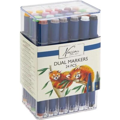 Legind, Marqueur, Round dual markers 24 pcs (24x) Legind, Marqueur, Round dual markers 24 pcs (24x)