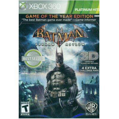 WB, Warner Bros Batman : Arkham Asylum, Xbox 360 WB, Warner Bros Batman : Arkham Asylum, Xbox 360