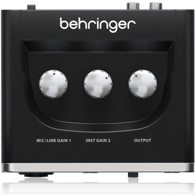 Behringer U-Phoria UM2 (USB), Interface audio, Noir, Argent Behringer U-Phoria UM2 (USB), Interface audio, Noir, Argent