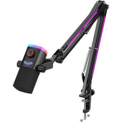 Fifine AM8 ProT avec bras de microphone RGB, Microphone Fifine AM8 ProT avec bras de microphone RGB, Microphone
