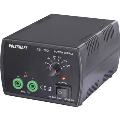 Voltcraft CSP-200 Labornetzgerät, einstellbar 2 V, 4 V, 6 V, 8 V, 10 V, 12 V 2, Alimentation de laboratoire, Noir Voltcraft CSP-200 Labornetzgerät, einstellbar 2 V, 4 V, 6 V, 8 V, 10 V, 12 V 2, Alimentation de laboratoire, Noir