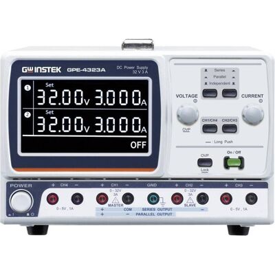 GW Instek GPE-4323A 212 W Vierkanal Liner DC-Netzteil Labornetzgerät, einstellba, Alimentation de laboratoire, Gris GW Instek GPE-4323A 212 W Vierkanal Liner DC-Netzteil Labornetzgerät, einstellba, Alimentation de laboratoire, Gris