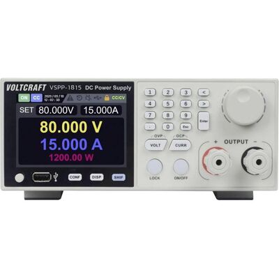 Voltcraft VSPP-1815 Alimentation de table 19 (tension réglable) 0 - 150 V CC 0 - 30 A 1 800 W USB, RS485, LAN, Alimentation de laboratoire Voltcraft VSPP-1815 Alimentation de table 19 (tension réglable) 0 - 150 V CC 0 - 30 A 1 800 W USB, RS485, LAN, Alimentation de laboratoire