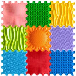 Ensemble de Tapis Puzzle Sensoriels Ortoto - Arc-en-ciel Stimulerant 9 pièces Ensemble de Tapis Puzzle Sensoriels Ortoto - Arc-en-ciel Stimulerant 9 pièces