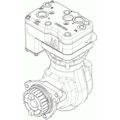 Compresseur WABCO - Un cylindre - 12,5 bar - 14,1kg - 352cc - Système d'air comprimé Compresseur WABCO - Un cylindre - 12,5 bar - 14,1kg - 352cc - Système d'air comprimé