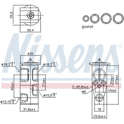 NISSENS 999444 Valve d'expansion NISSENS 999444 Valve d'expansion