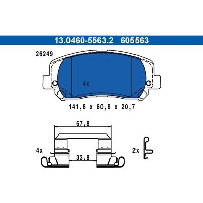 ATE Modèle 13.0460-5563.2 Plaquettes de frein - Disques ATE Modèle 13.0460-5563.2 Plaquettes de frein - Disques