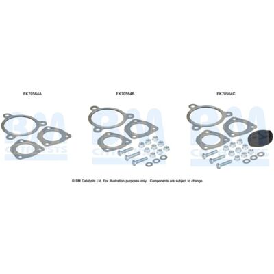 Kit d'assemblage, tuyau d'échappement BM CATALYSTS FK70564 Kit d'assemblage, tuyau d'échappement BM CATALYSTS FK70564