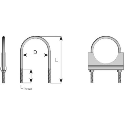 DINEX DIN90105 - Collier d'échappement - Diamètre 105mm, Filetage M10 DINEX DIN90105 - Collier d'échappement - Diamètre 105mm, Filetage M10