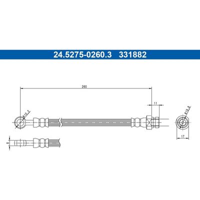 flex de frein ATE 24.5275-0260.3 flex de frein ATE 24.5275-0260.3